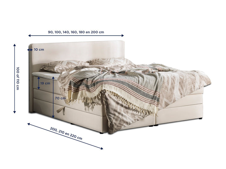 Opbergboxspring Bremen met klep Opbergboxspring Bremen met klep