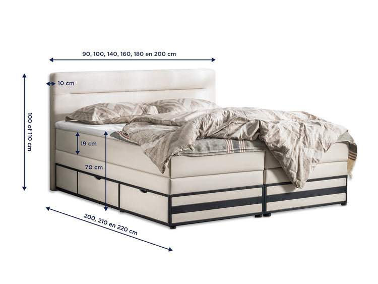 Opbergboxspring Hamburg met lade Opbergboxspring Hamburg met lade