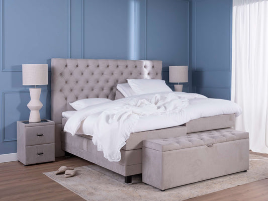 Boxspring Lulea elektrisch 153cm hoog hoofdbord Boxspring Lulea elektrisch 153cm hoog hoofdbord