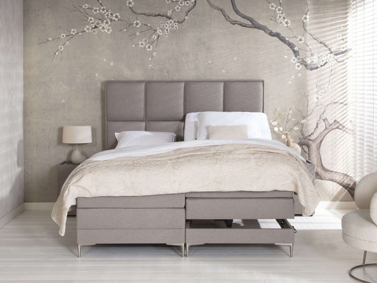 Boxspring Sundfall elektrisch 153cm hoog hoofdbord Boxspring Sundfall elektrisch 153cm hoog hoofdbord