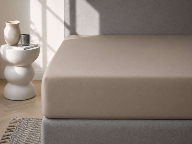 YOON hoeslaken jersey | taupe YOON hoeslaken jersey | taupe