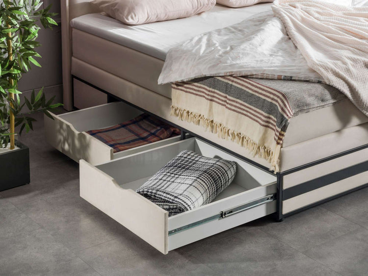 Opbergboxspring Aken met lade Opbergboxspring Aken met lade