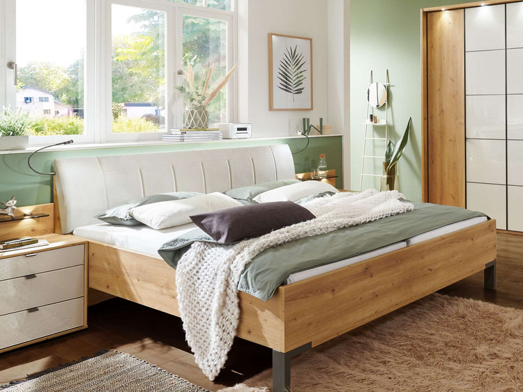 Bed Rota | leren hoofdbord | 1-persoons