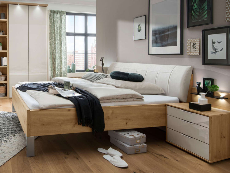 Bed Rota | leren hoofdbord | 1-persoons