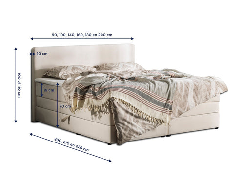 Opbergboxspring Bremen met klep