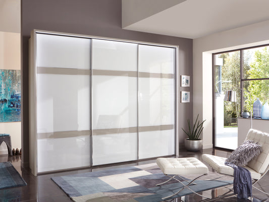 Schuifdeurkast Faia | Aluminium accent