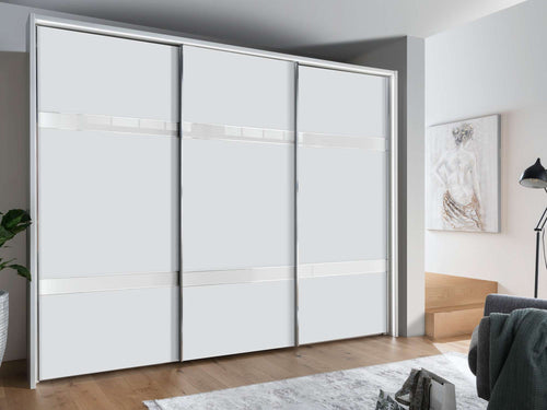 Schuifdeurkast Faia | Chroom accent