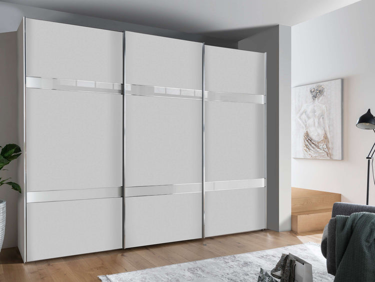 Schuifdeurkast Faia | chroom accent